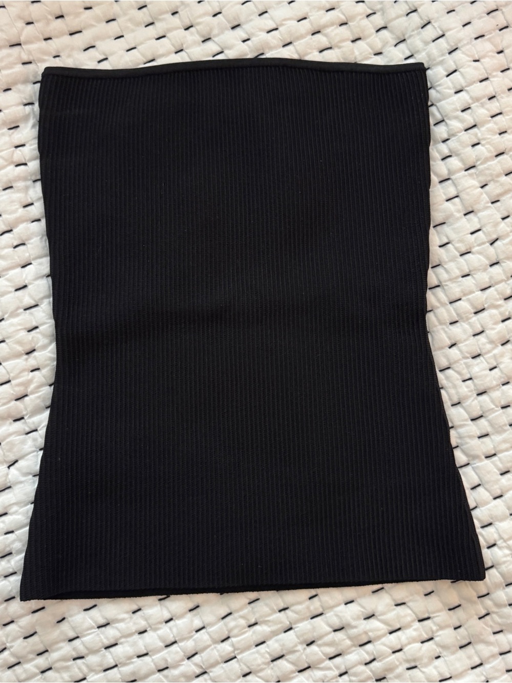 Aritzia Black Ribbed Strapless Tube Top